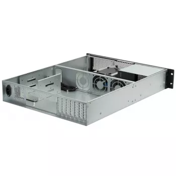 SilverStone RM23-502 Rackmount Server Chassis, ATX, USB 3.0 - 2U - Melns