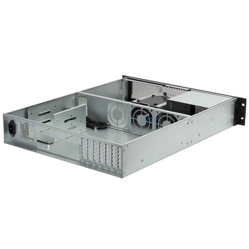 SilverStone RM23-502 Rackmount Server Chassis, ATX, USB 3.0 - 2U - Melns