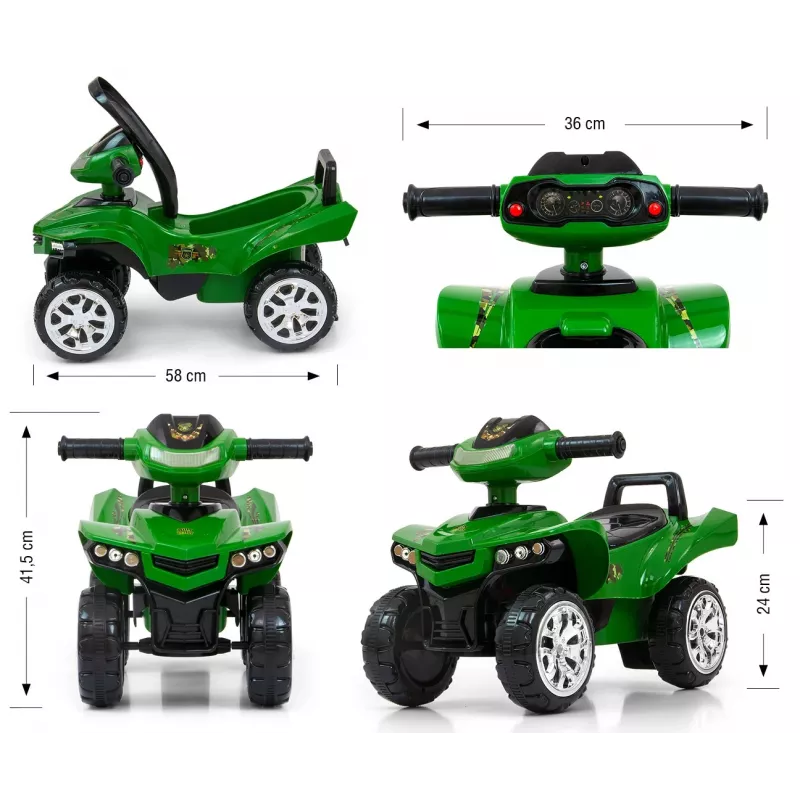 Rotaļu braucamrīks maziem bērniem milly mally Ride-on Monster Military modelis 27515