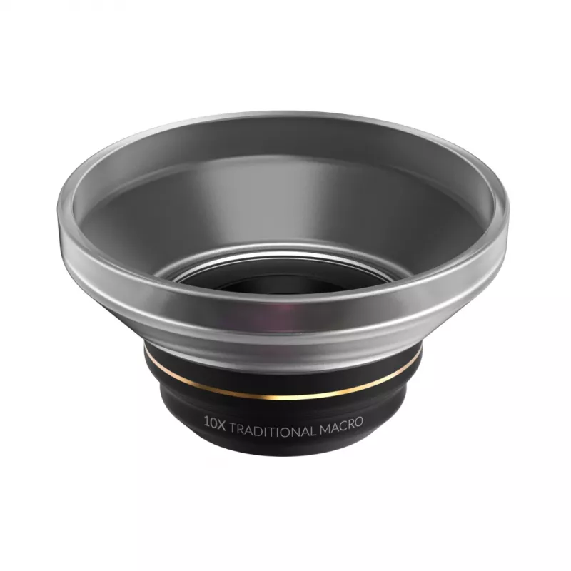 Photo lens ShiftCam LU-MC-025-23-EF — Makro objektīvs 25x, M12 stiprinājums, alumīnijs/stikls, 34,8 mm, 36,6 g, melns/zelts