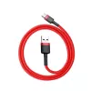 USB 2.0 A uz USB-C vads Baseus CATKLF-B09 1 m QC3.0 neilona pīta sarkana, ātra uzlāde un datu sinhronizācija
