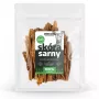 Suņu našķi UNISZKI Deer Skin 100 g – vienas sastāvdaļas brieža ādas košļājamie našķi zobu kopšanai un apmācībai