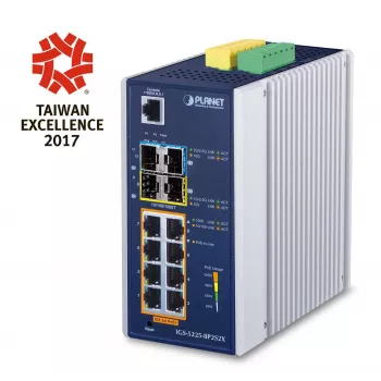 Pārvaldīts L3 Gigabit Ethernet komutators PLANET IGS-5225-8P2S2X