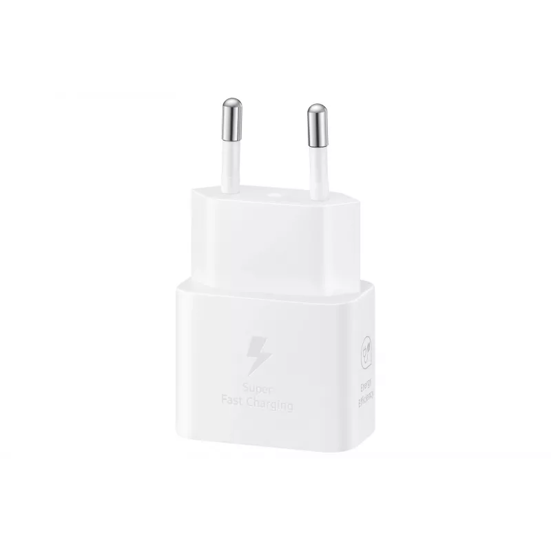 Sienas USB-C lādētājs Samsung EP-T2510 25W Balts, universāls iekštelpu ātrais lādētājs ar PPS