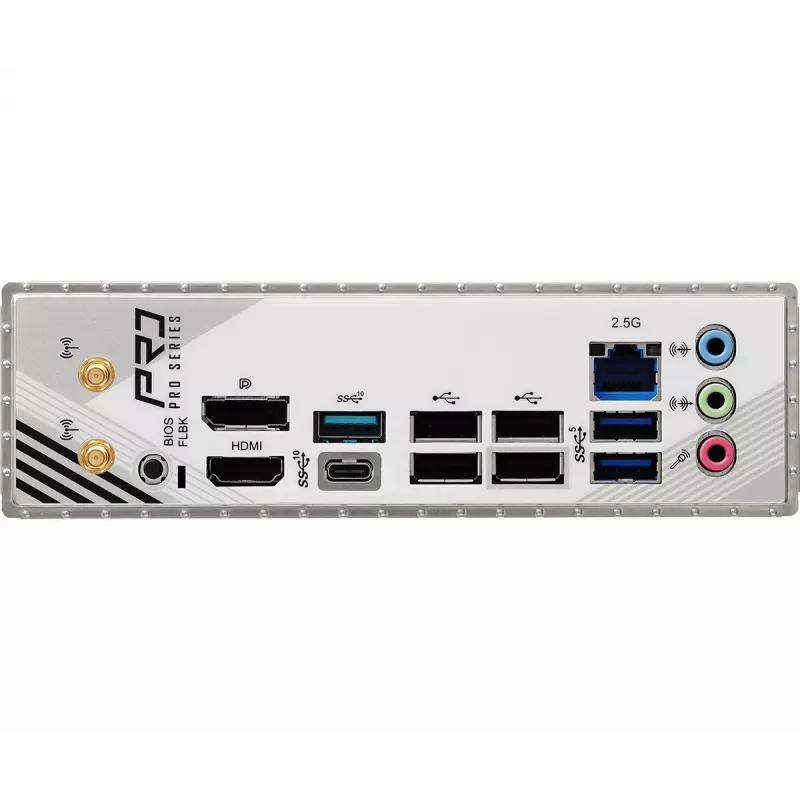 ASRock B850M Pro RS WiFi mātesplate — AMD B850, Socket AM5, microATX, DDR5, 4 DIMM, 256GB, Wi‑Fi 6E, 2.5Gb LAN, 3x M.2