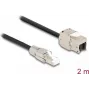 DeLOCK kabelis ar RJ45 spraudni, uzstādāms laukā, uz Keystone moduli RJ45 ligzda Cat.6A 2 m