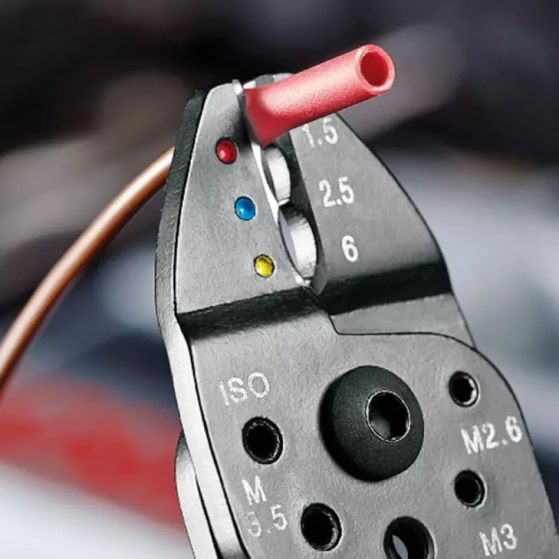 Knipex 97 21 215 kabeļu gofrēšanas knaibles Gofrēšanas instruments Melns, zils, sarkans