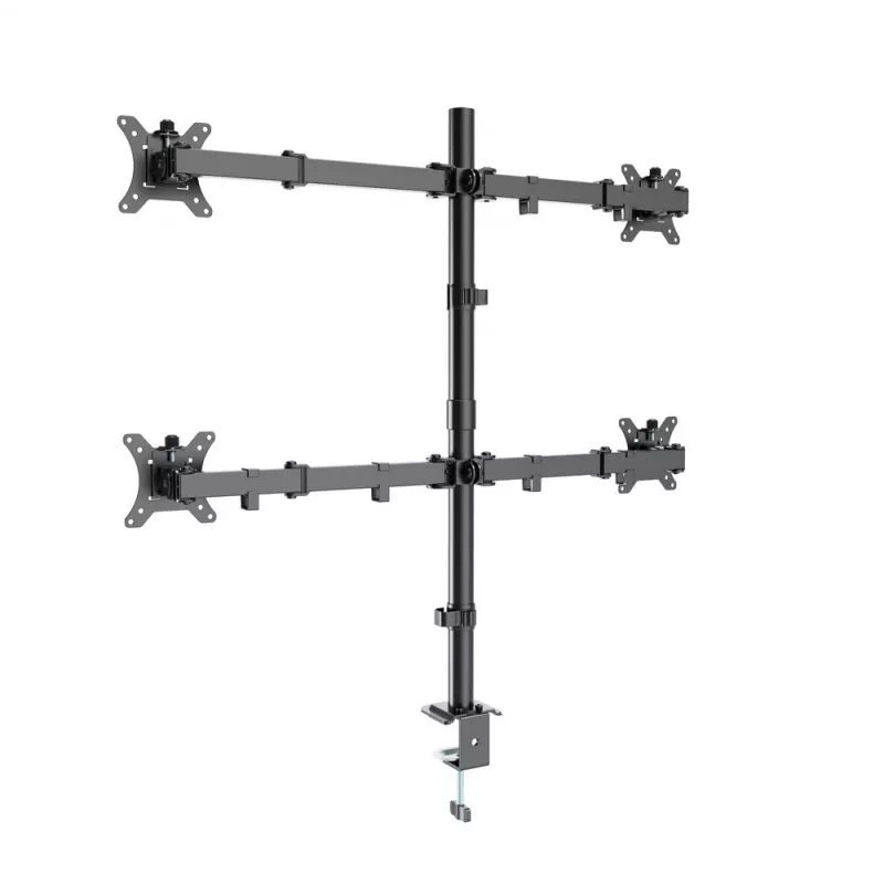 Monitora stiprinājums Gembird MA-D4-01, galda skava līdz 4 displejiem, 32 collas (81,3 cm), 40 kg, VESA 75x75–100x100, melns