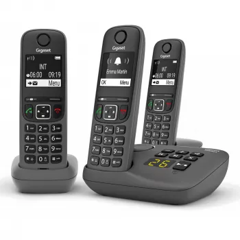 Analogais/DECT telefons Gigaset AE690A ar zvanītāja ID, bezvadu, 3 klausules