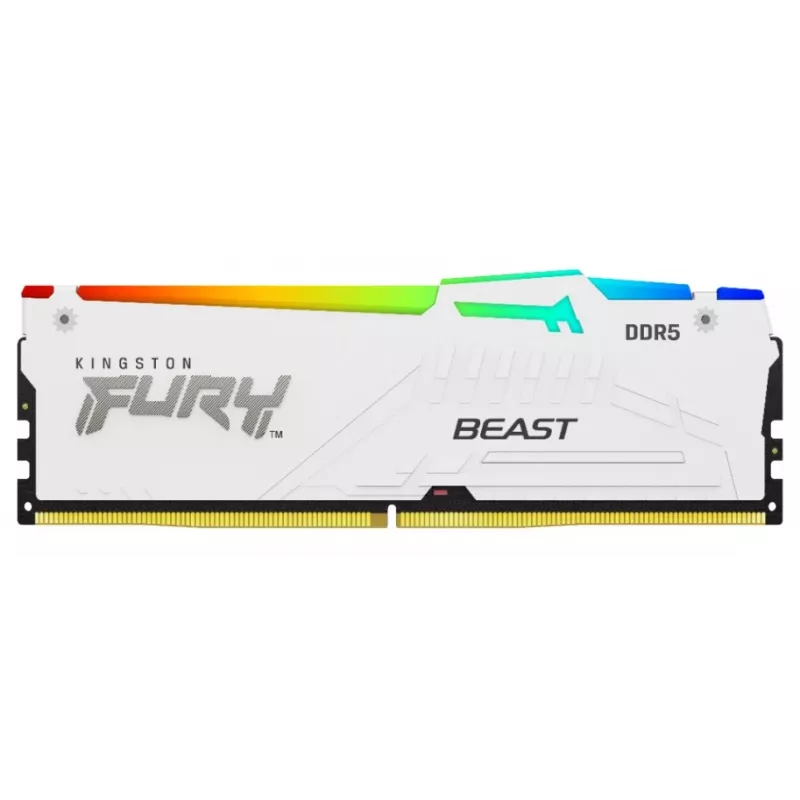 Kingston FURY Beast RGB KF552C40BWAK2-16 DDR5-5200 16GB (2x8GB) komplekts, CL40, balts