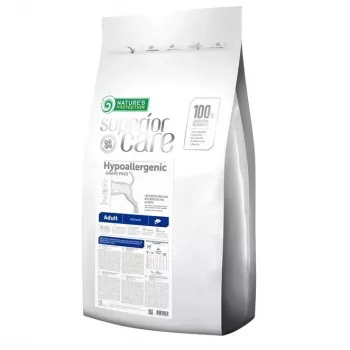 Sausā suņu barība Nature’s Protection Hypoallergenic Adult All Breeds — lasis, 10 kg, bez graudiem, 24% olbaltumvielu, 14% tauku