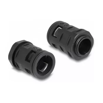 Kabeļu uzmava DeLOCK 60465 melna plastmasa 21,2mm 2m