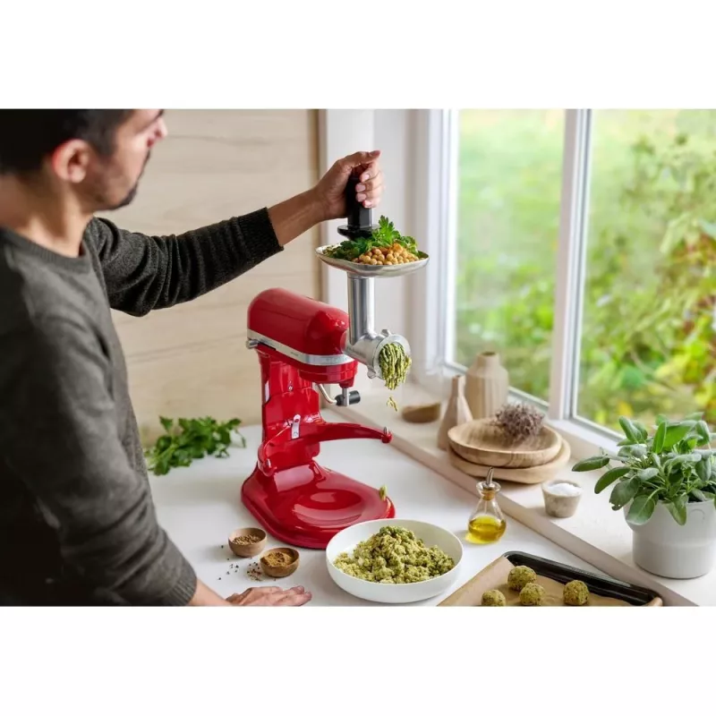 KitchenAid 5KSM60SPXEER stacionārais mikseris 375 W pelēks, sarkans, nerūsējošais tērauds