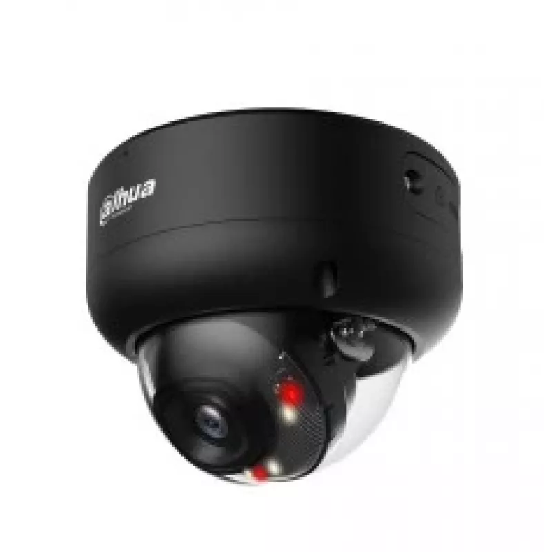 Dahua WizSense kupola IP videokamera IPC-HDBW3849E-AS-IL — 3840×2160, griestu montāža, vadu, melna