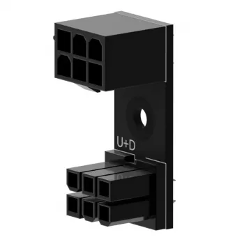 6‑Pin PCIe 180° Adapter U+D by Singularity GPU/PCIe strāvas kabeļiem (SC-A-PCIE6-UD)