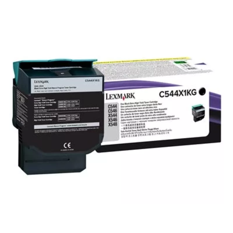 Lexmark C544X1KG - Melna tinte - priekš C544dn, C544dtn, C544dw, C544n, X544dn, X544dn RCS, X544dtn, X544dw, X544n