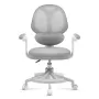 Grozāmais krēsls mark adler Junior 4.5 pelēka — ergonomisks rakstāmgalda krēsls, regulējams augstums 40–50 cm, sieta atzveltne, ritenīšu pamatne, roku balsti, jostasvietas atbalsts