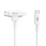HYPER HyperJuice USB kabelis USB 2.0 1,5 m USB-C USB-C/Lightning Balts
