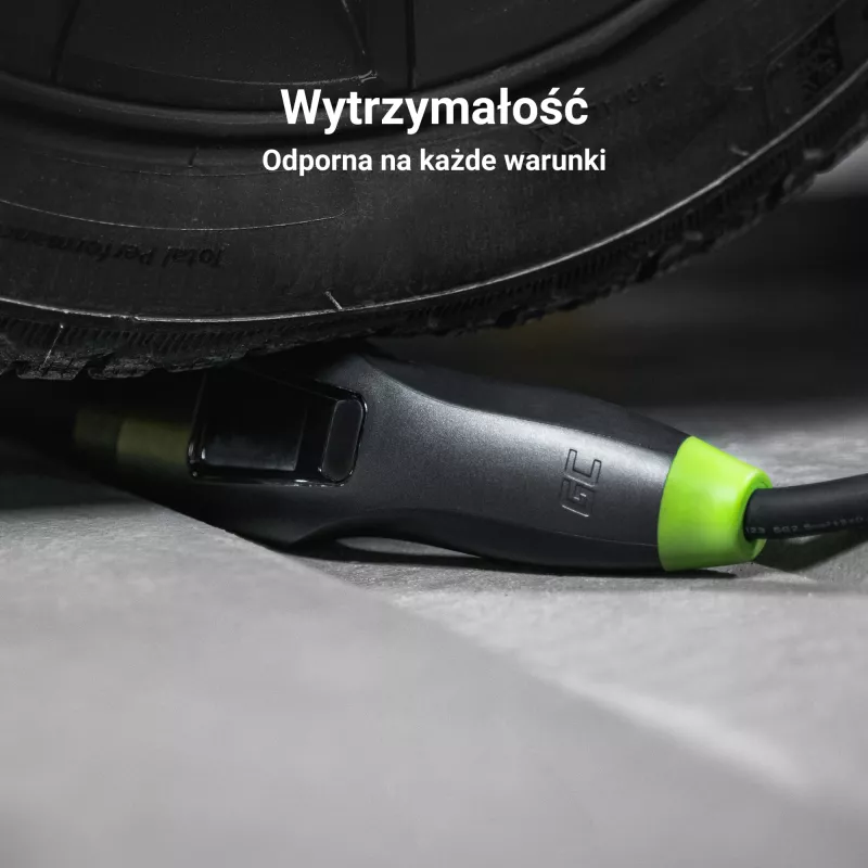 zaļa Cell Habu EVGC01 Mobilais EV lādētājs elektromobiļiem 11 kW 7 m Type 2 CEE Wallbox Melns