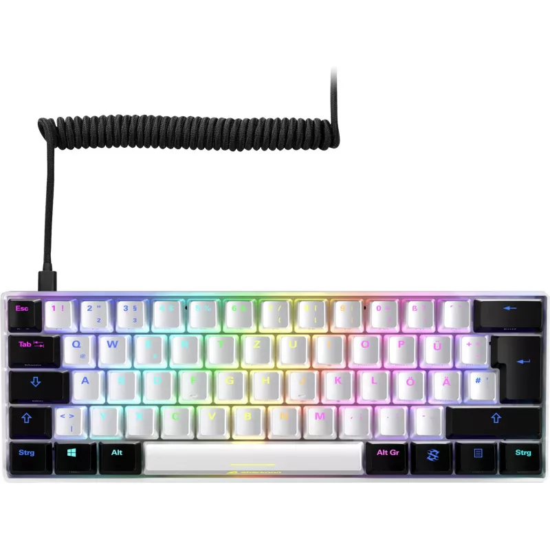 Sharkoon SGK50 S4 Tastatūra Spēļu USB QWERTZ Vācu Balta RGB LED