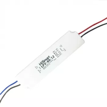 LED draiveris MEAN WELL LPV-60-12, 60W 12V DC, 90–264V AC ieeja, balts, -30–70°C