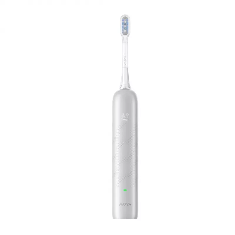 MOVA Fresh Pro Adult Sonic elektriskā zobu birste sudrabota — 4 režīmi, Li‑Ion baterija, iebūvēts taimeris