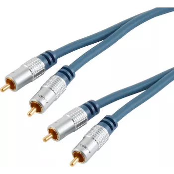 Audio kabelis ShiverPeaks 40102-1MHQ — 2x RCA uz 2x RCA, garums 1,0 m