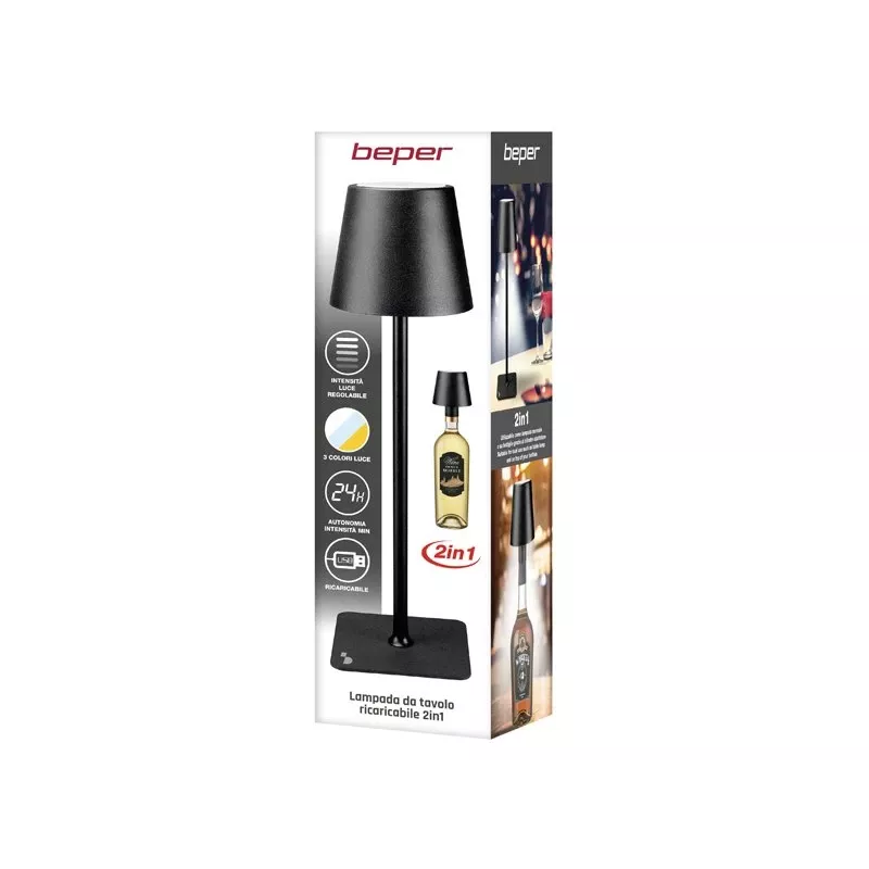 Elektriskā tējkanna Beper P201UTP118 1,7 L 2200 W nerūsējošā tērauda iekšpuse stikla korpuss