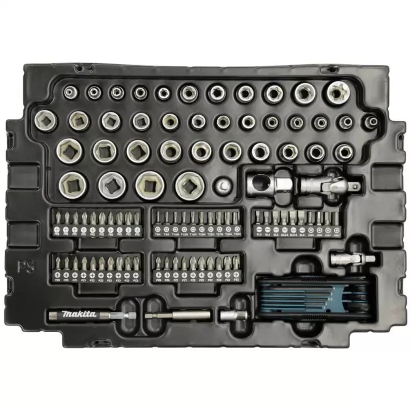 Makita E-08713 mehāniķa instrumentu komplekts 120 instrumenti