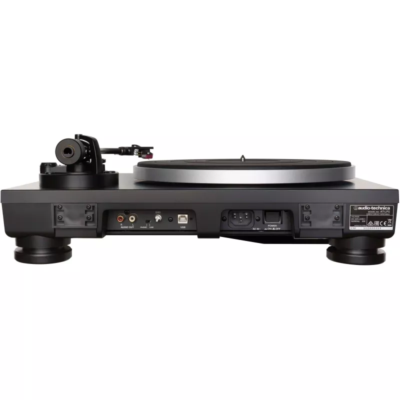 Audio-Technica AT-LP5X skaņuplašu atskaņotājs ar tiešo piedziņu, melns