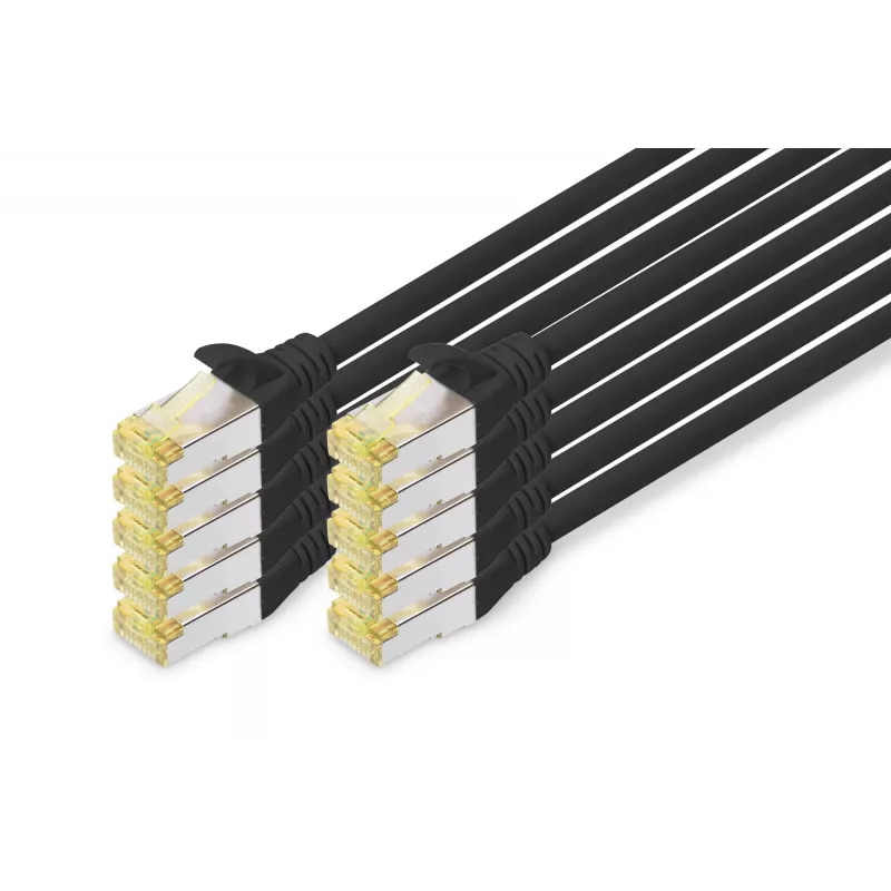 Tīkla kabelis Digitus CAT 6A S/FTP RJ-45 1 m melns