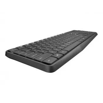 Logitech Keyboard MK235 bezvadu tastatūra+pele pelēka CZ