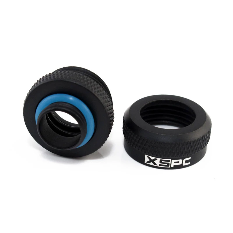 XSPC Connector G1/4 to 14mm Hardtube, melns matēts - 8 gab.