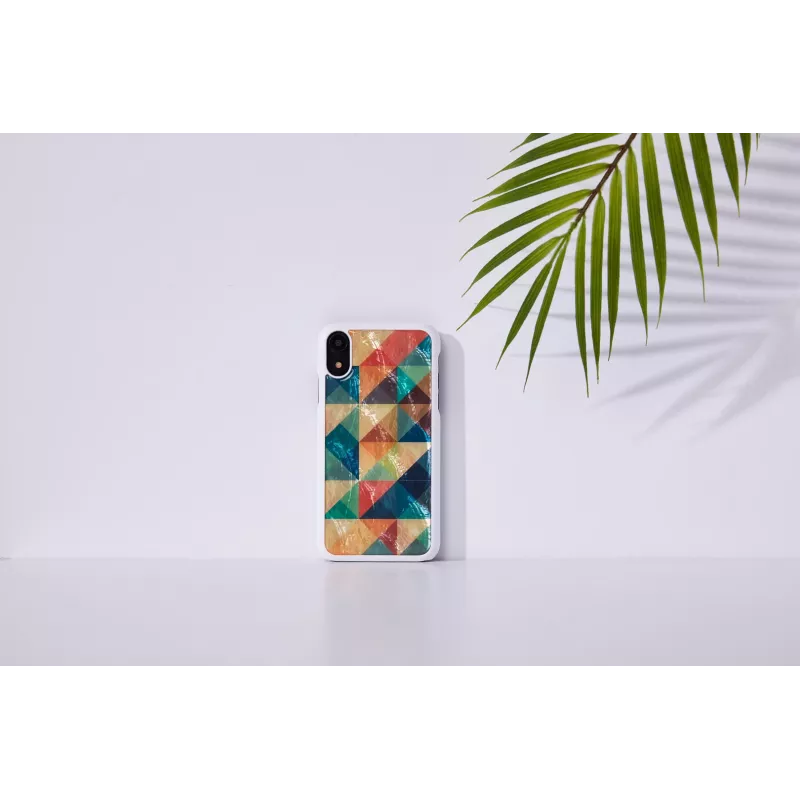 Viedtālruņa maciņš iKins iPhone XR — Mosaic Melns aizsargvāciņš