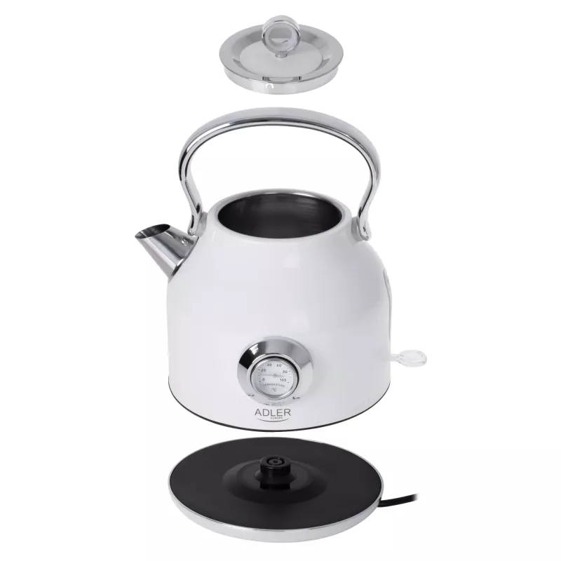 Elektriskā tējkanna Adler 1,7 L 2200 W Metallic balta