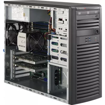 Supermicro - SuperChassis 732D4-903B (melns) - Tornis - E-ATX 900 W melns USB/audio