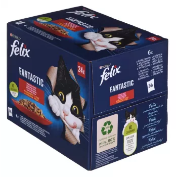 Felix Fantastic lauku garšas želejā - mitrā barība kaķiem - 24x 85g