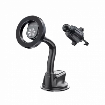 CANYON Magnētiskais auto turētājs OnGrip 12 piesūceknis + ventilācijas atvere Melns