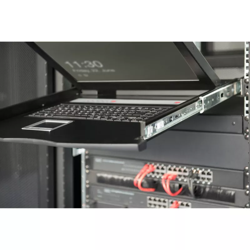 Digitus 19 collu HD LCD KVM konsole, 16 portu HDMI, Šveices klaviatūra