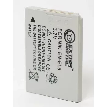 Uzlādējams kameras akumulators Extra Digital EN-EL8 3,7 V 1050 mAh Nikon