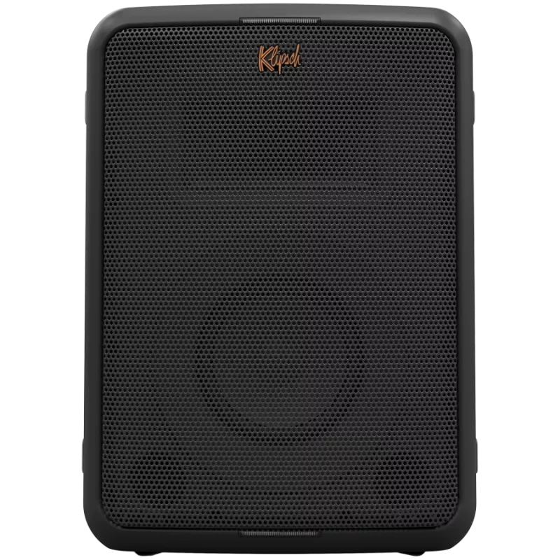 Ballīšu skaļrunis KLIPSCH Vegas — vadu un bezvadu, zemfrekvences skaļrunis 13,3 cm, 49–20000 Hz, 95 dB, darbināms ar baterijām, melns