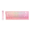 Vadu spēļu tastatūra Onikuma G69 — rozā, USB savienojums, pilna izmēra izkārtojums