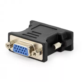 Kabeļu savienotāju adapteris DVI-A VGA 15-pin Gembird A-DVI-VGA-BK