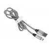 Kabelis USB 2.0 Type-C vīriešu - C vīriešu 1,0m melns-sudrabs