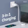 Wall charger DIGITUS DA-10303 67W GaN, 2× USB-C + 1× USB-A, 100–240V, balta