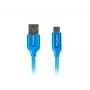 USB A–USB C kabelis LANBERG CA-USBO-22CU-0005-BL, USB 2.0, 0,5 m, zils, vīr.–vīr.
