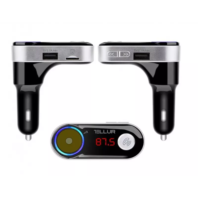 FM raidītājs Tellur FMT-B2 melns Bluetooth 5.0 USB automašīnas audio atskaņošanai