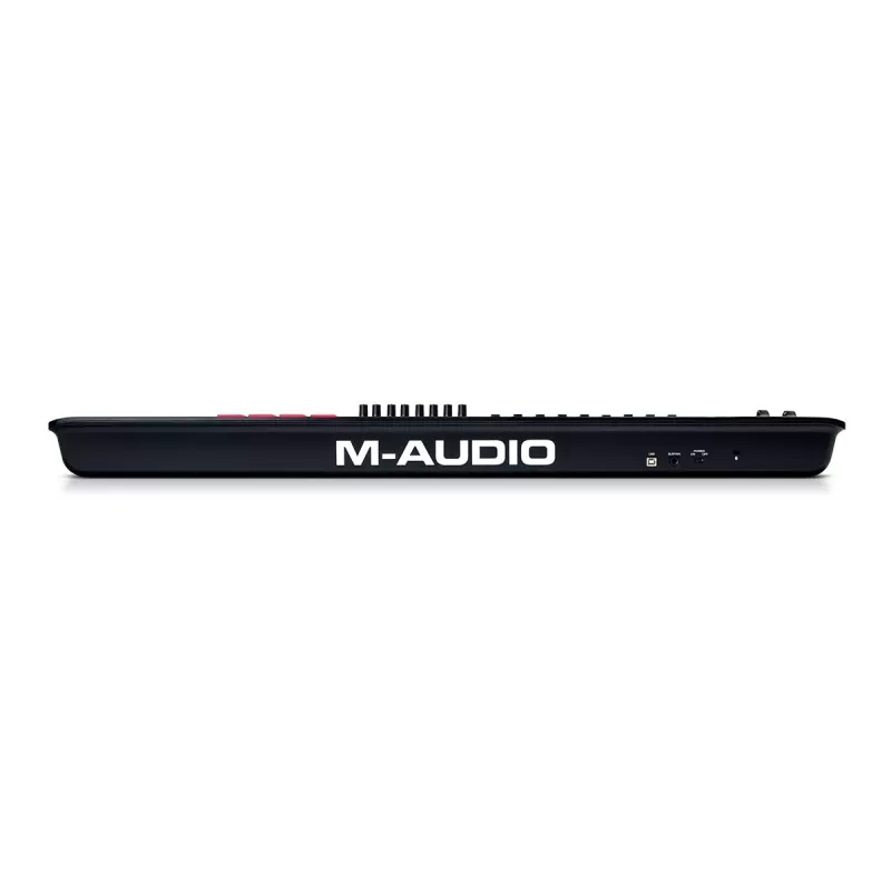 MIDI klaviatūra M-Audio Oxygen 61 MKV — 61 taustiņu USB kontrolieris ar 16 spilventiņiem, 8 grozāmajām pogām, displeju, toņa svārstību (melna)