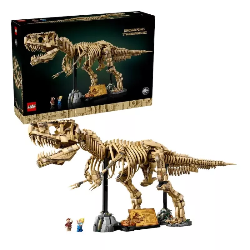 LEGO Dino Skeleti Tyrannosaurus 76968 konstrukciju komplekts – būvējams T. rex skeleta modelis