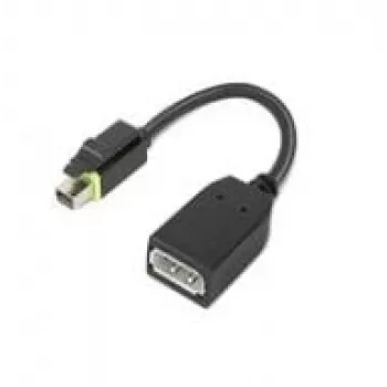 Lenovo 4X90Q93975 video kabeļa adapteris Mini DisplayPort — DisplayPort, melns